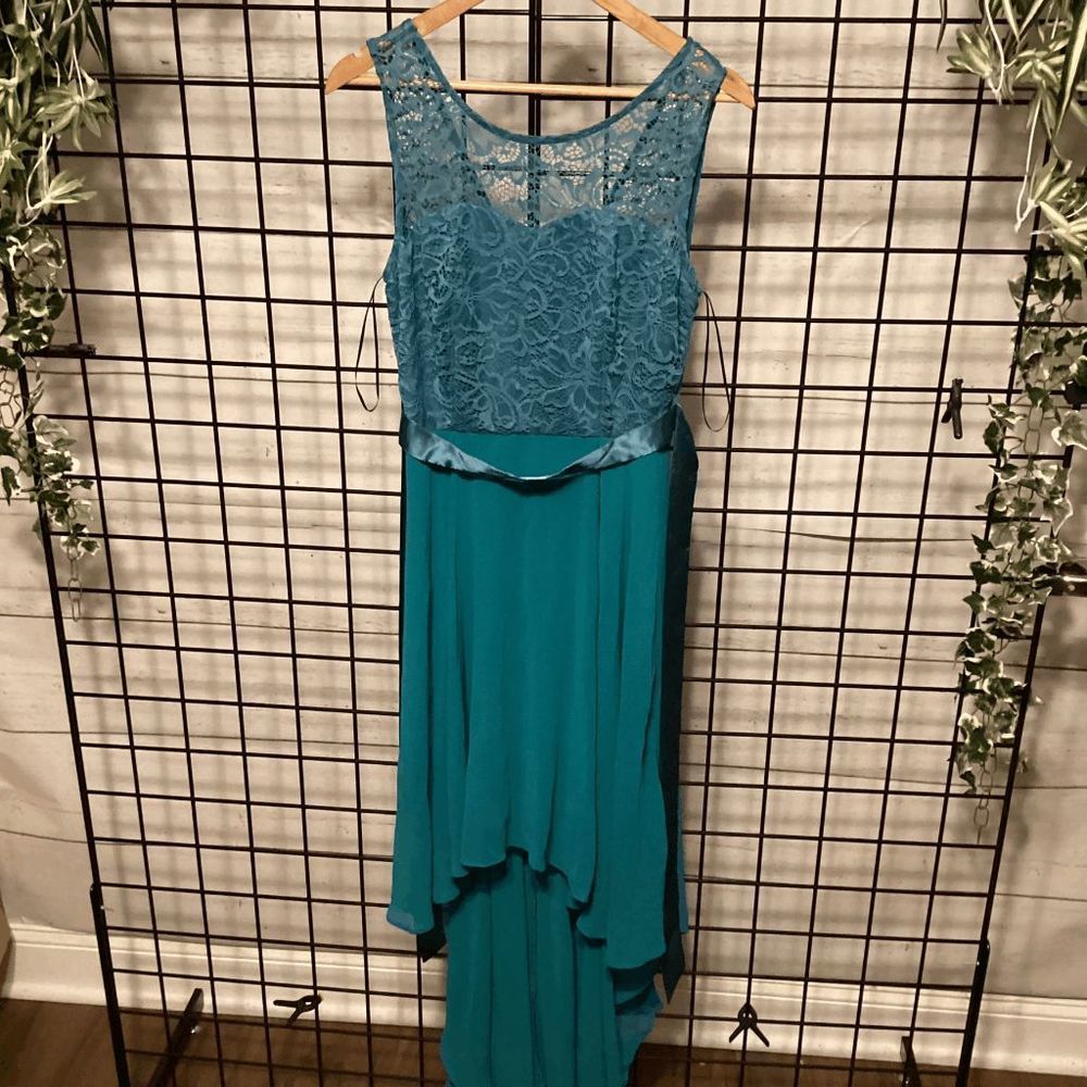 Berry Love Lace Front High / Low Dress B181
